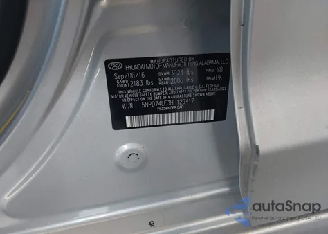 2017 Hyundai Elantra Se from USA, damaged, VIN 5NPD74LF3HH129417